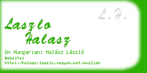 laszlo halasz business card
