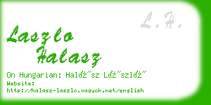 laszlo halasz business card